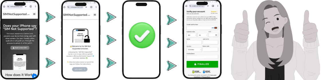 Steps to unlock your Phone Permanently using SIMNotSupported