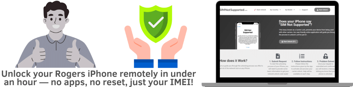 SIMNotSupported Certified Unlocking Service for any Rogers iPhone